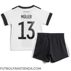 Alemania Thomas Muller #13 Primera Equipación Niños Mundial 2022 Manga Corta (+ Pantalones cortos)